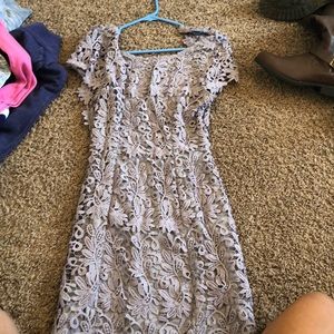 grey lace dress